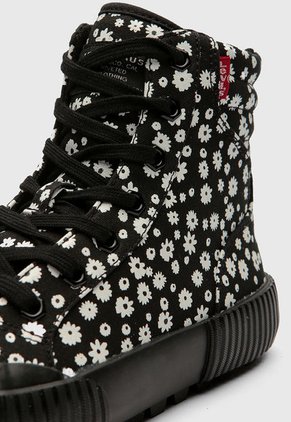 Tenis Levi's Oliva Floral Negro