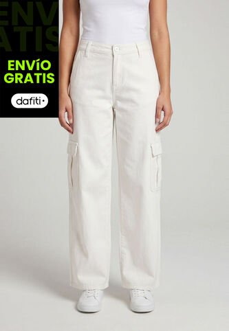 Jean Cargo Levi's Superlow Fit Marfil Levis
