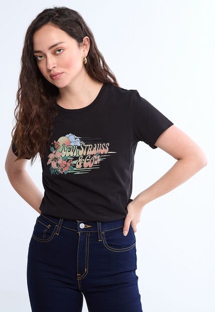 Camiseta Negro-Multicolor Levi's
