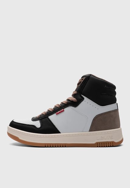 Tenis Lifestyle Blanco-Negro-Taupe Levi's Drive Hi