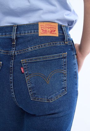 Jean Levi's 724 Slim Straight Fit Índigo Medio
