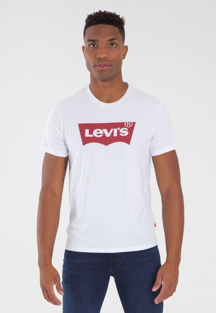 Camiseta Blanco-Rojo Levi's Graphic Batwing