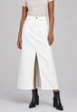 Falda Larga Denim Levi's Ankle Colum Fit Blanco de Levis