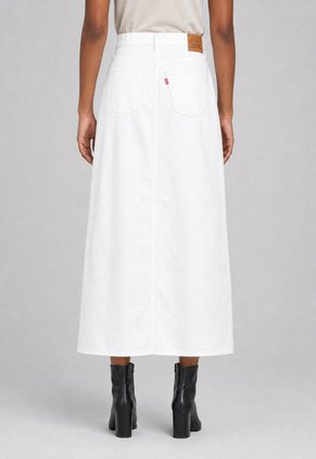Falda Larga Denim Levi's Ankle Colum Fit Blanco