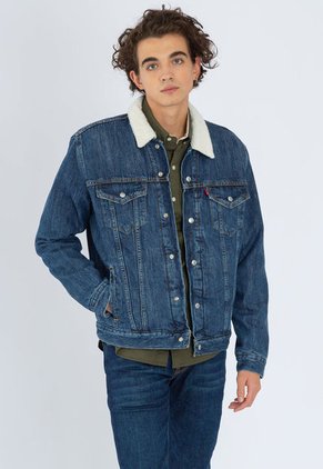 Chaqueta Denim Índigo-Beige Levi's Sherpa Trucker