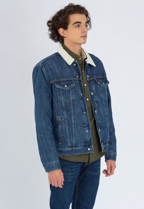 Chaqueta Denim Índigo-Beige Levi's Sherpa Trucker