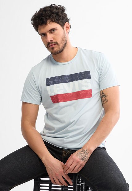 Camiseta Azul-Blanco-Rojo Levi's