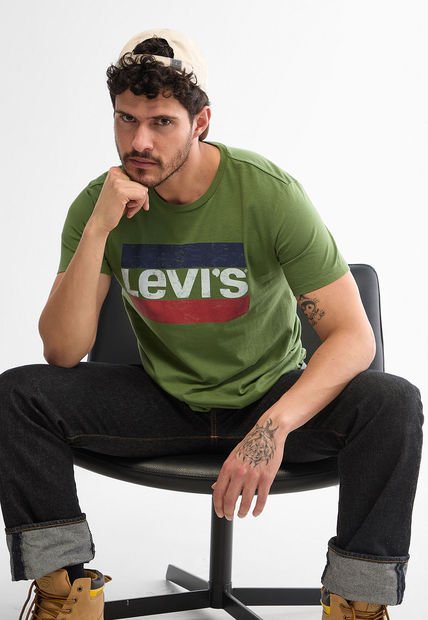 Camiseta Verde Oliva-Multicolor Levi's