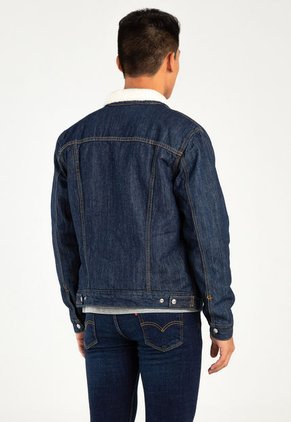 Chaqueta Denim Índigo Oscuro-Beige Levi's Sherpa Trucker