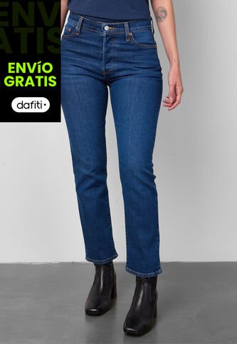 Jean Levi's Wedgie Straight Fit Índigo Medio Levis
