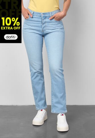 Jean Levi's Wedgie Straight Fit Índigo Claro Levis