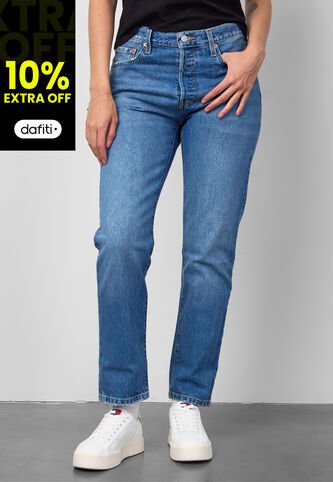 Jean Levi's 501 Original Cropped Fit Índigo Claro Levis