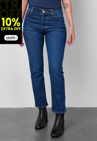 Jean Levi's Wedgie Straight Fit Índigo Medio Levis