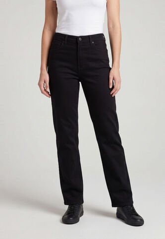 Jean Levi's Ribcage Straight Ankle Fit Negro Levis