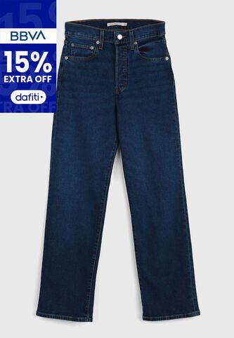 Jean Levi's Ribcage Straight Ankle Fit índigo Medio Levis