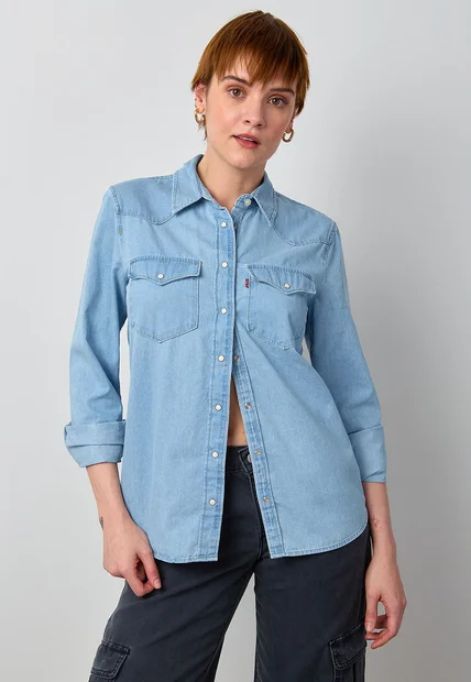 Camisa Denim Levi's The Ultimate Western Índigo Claro