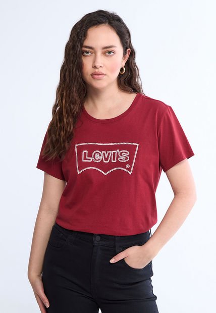 Camiseta Rojo Oscuro-Blanco Levi's