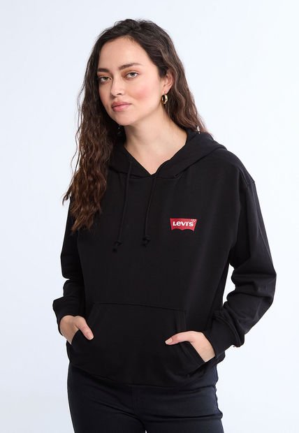 Hoodie Negro-Rojo Levi's