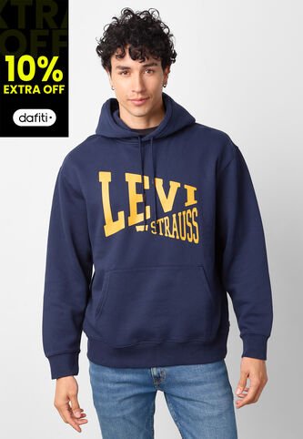Hoodie Levi's Relaxed Graphic Azul Levis