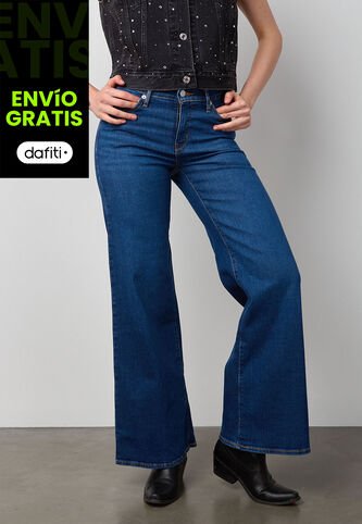 Jean Levi's 318 Shaping Wide Leg Fit índigo Medio Levis