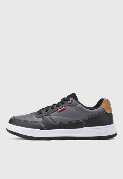 Tenis Lifestyle Negro-Gris-Marrón Levi's La Jolla