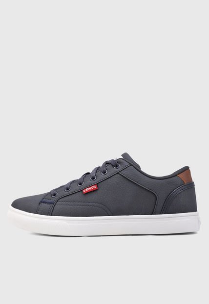 Tenis Lifestyle Azul-Blanco-Café Levi's Jeffrey Waxe