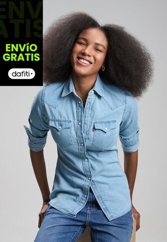 Camisa Denim Levi's Iconic Western Índigo Claro Levis