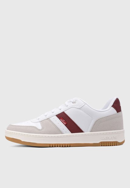 Tenis Lifestyle Blanco-Gris-Vino Levi's Drive Low