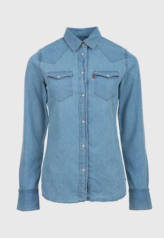 Camisa Denim Levi's Iconic Western Índigo Claro Levis