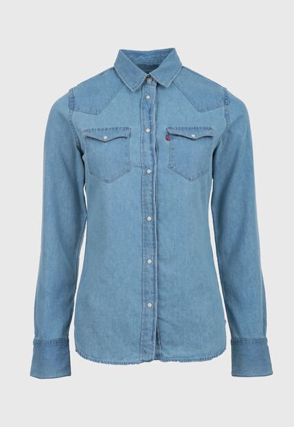 Camisa Denim Levi's Iconic Western Índigo Claro