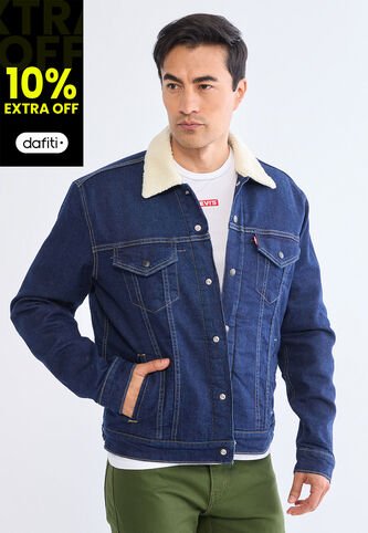 Chaqueta Denim Levi's Sherpa Trucker Índigo Oscuro Levis