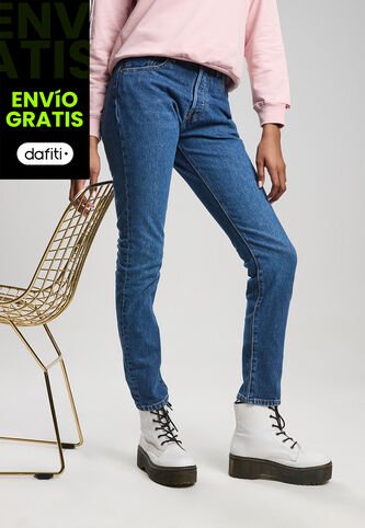 Jean Levi's 501 Skinny Fit Índigo Medio Levis