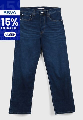 Jean Levi's Ribcage Straight Ankle Fit Índigo Oscuro Levis