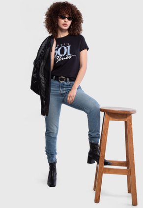 Jean Levi's 501 Skinny Fit Índigo Medio