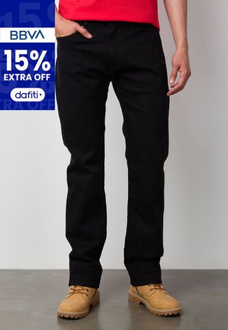 Jean Levi's 505 Regular Fit Negro Levis