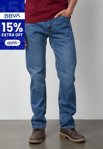 Jean Levi's 505 Regular Fit Índigo Claro Levis