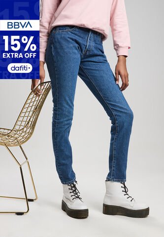 Jean Levi's 501 Skinny Fit Índigo Medio Levis
