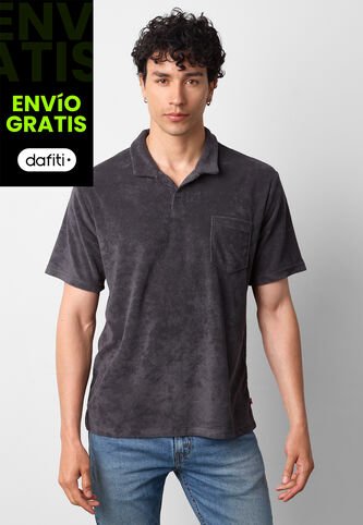 Polo Levi's Terry Pocket Gris Oscuro Levis