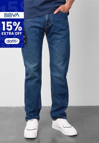 Pantalón Levi's 505 Regular Fit Índigo Medio Levis