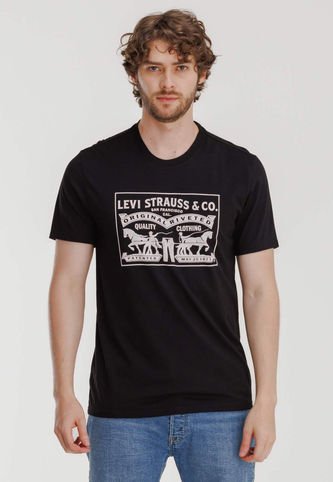Levis - Camiseta Negro Levi's 2-Horse Graphic