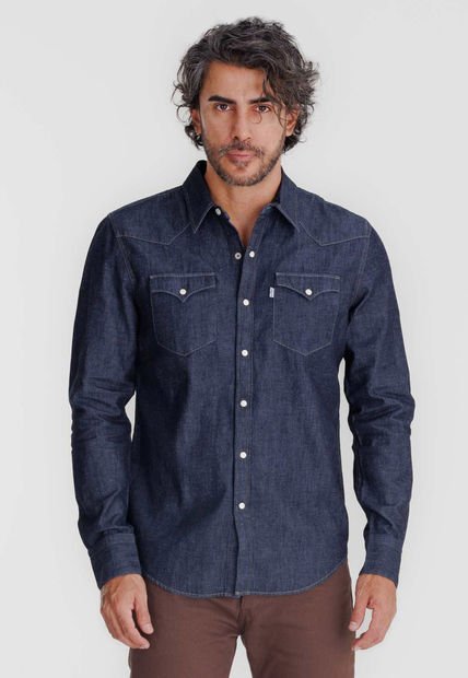 Camisa Denim Azul Oscuro Levi's Western Denim