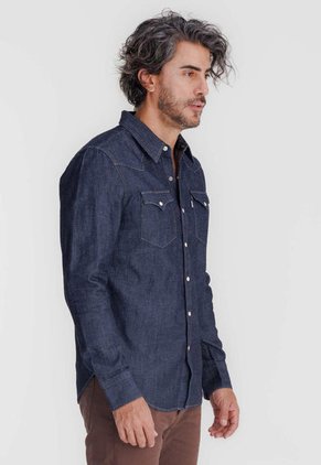Camisa Denim Azul Oscuro Levi's Western Denim