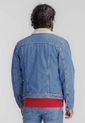 Chaqueta Denim Azul Claro-Marfil Levi's Sherpa Trucker de Levis