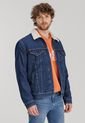 Chaqueta Denim Azul-Marfil Levi's Sherpa Trucker de Levis