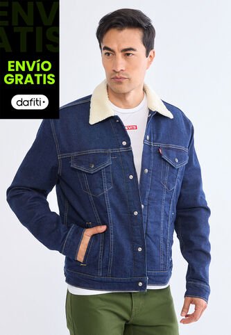 Chaqueta Denim Levi's Sherpa Trucker Índigo Oscuro Levis