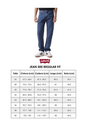 Jean Levi's 505 Regular Fit Índigo Claro