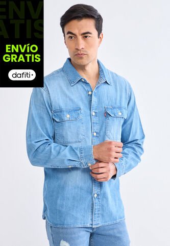 Camisa Denim Levi's Jackson Worker Índigo Medio Levis
