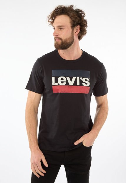 Camiseta Negro-Azul Navy-Rojo Levi's