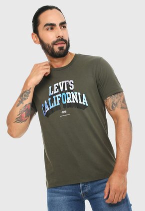 Camiseta Verde Oliva-Azul Levi´s