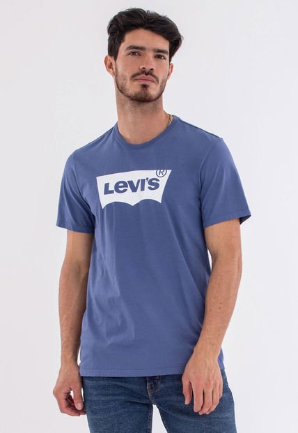 Camiseta Azul-Blanco Levi's Graphic Batwing